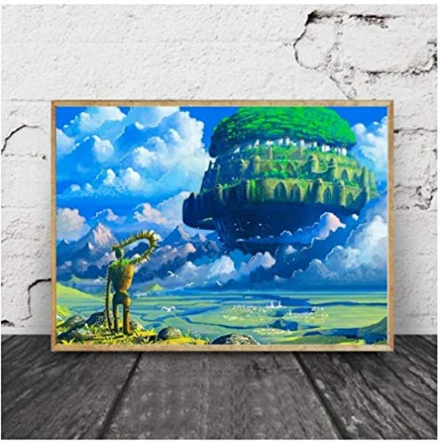 YYLPLLE Laputa Castle Puzzle im Himmel, Puzzle für Erwachsene, 1000 Teile, Puzzle zum Malen, Freizeit-Unterhaltungsspiele, Spielzeug 50 x 75 cm von YYLPLLE