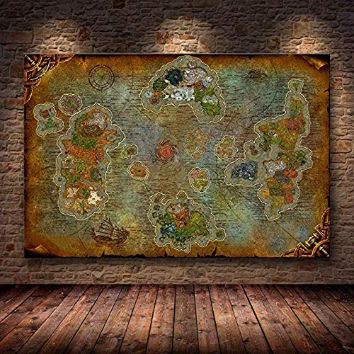 YYLPLLE World of Warcraft 8.0 Map Puzzle Puzzle 1000 Teile, Klassisches Holzpuzzlespiel, Zusammenstellen Von Unterhaltungspuzzles 50X75Cm von YYLPLLE