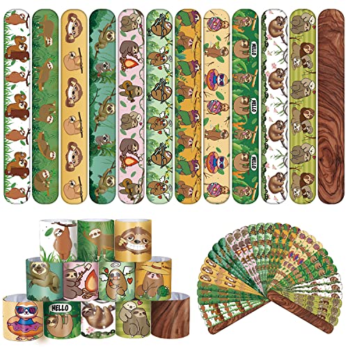 YYMYMGJ Faultier-Armbänder, 48 Stück, Party-Accessoire, Faultier Slap Wristbands, Tier-Thema, Kindergeburtstag & Party YYMYMGJ Faultier-Armbänder, 48 Stück, Party-Accessoire, Faultier Slap Wristbands, Tier-Thema, Kindergeburtstag & Party von YYMYMGJ