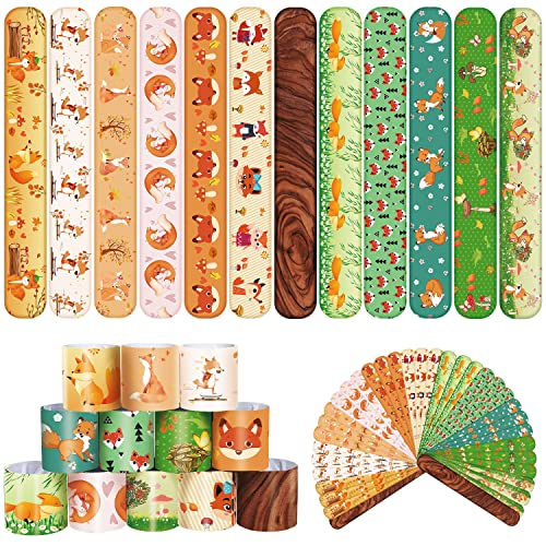 YYMYMGJ Fuchs-Partygeschenke, 48 Stück Holz-Fuchs-Schlagarmbänder, Cartoon-Waldtiere, Party-Armbänder für Kinder, Jungen und Mädchen, Wald-Partyzubehör, Geburtstagsfeier, Babyparty YYMYMGJ Fuchs-Partygeschenke, 48 Stück Holz-Fuchs-Schlagarmbänder, Cartoon-Waldtiere, Party-Armbänder für Kinder, Jungen und Mädchen, Wald-Partyzubehör, Geburtstagsfeier, Babyparty von YYMYMGJ