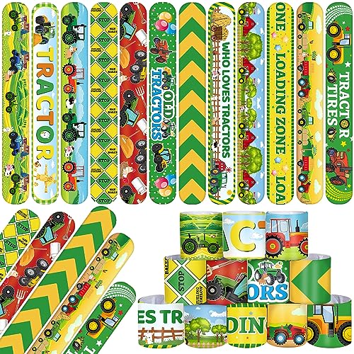 YYMYMGJ 48 Stück Traktor-Partygeschenke, Traktor-Armbänder, Traktor-Partyzubehör, Traktorzubehör, Traktor-Party-Geschenke, Dekorationen für Kinder, Mädchen, Jungen, Geschenke, Klassenzimmer, Schule, von YYMYMGJ