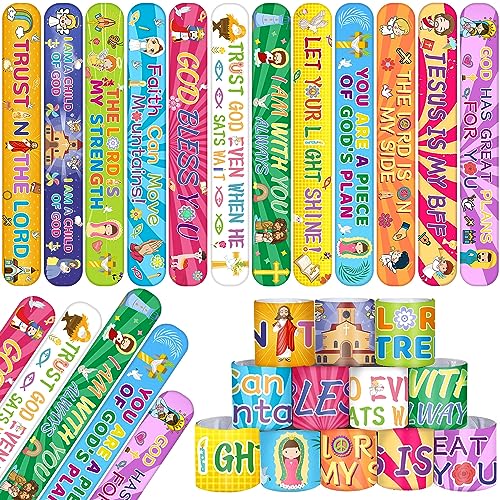 YYMYMGJ 60 Stück religiöse Slap Armbänder Jesus Love You Armbänder christliche Geschenke Bibelvers Schrift inspirierende Geschenke Armbänder für Kinder Sonntag Schule Supplies YYMYMGJ 60 Stück religiöse Slap Armbänder Jesus Love You Armbänder christliche Geschenke Bibelvers Schrift inspirierende Geschenke Armbänder für Kinder Sonntag Schule Supplies von YYMYMGJ