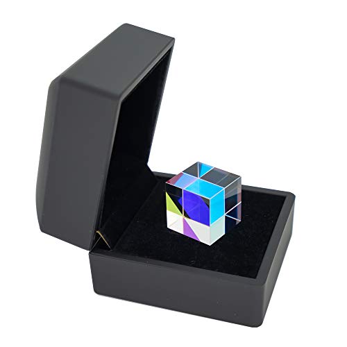 Optisches Glas 2cm X-Cube Prisma RGB Dispersion Prisma für Physik und Dekoration mit Aufbewahrungsbox von YYMax