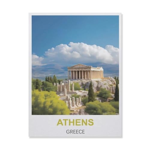 1000 Puzzles Für Erwachsene，Athen Griechenland，Freizeit Unterhaltung Kinder Spielzeug Zuhause Dekoration Art（50x70cm）-D17 von YYNFHCBS