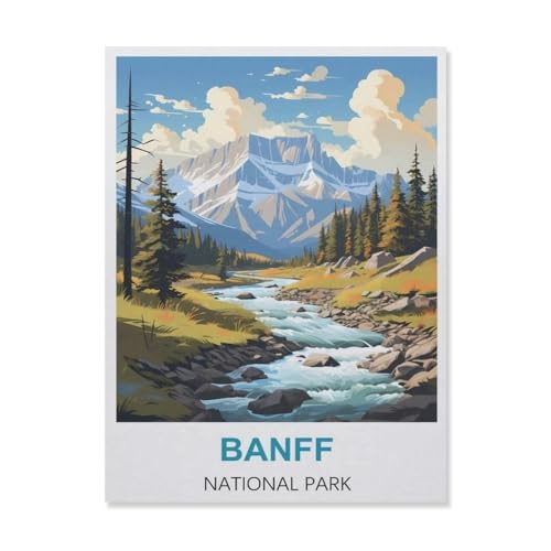 1000 Puzzles Für Erwachsene，Banff Nationalpark，Freizeit Unterhaltung Kinder Spielzeug Zuhause Dekoration Art（75x50cm）-B71 von YYNFHCBS