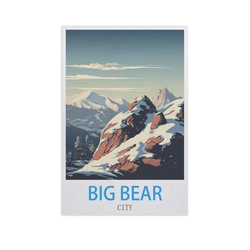 1000 Puzzles Für Erwachsene，Big Bear City，Freizeit Unterhaltung Kinder Spielzeug Zuhause Dekoration Art Geschenk（38x26cm）-H75 von YYNFHCBS