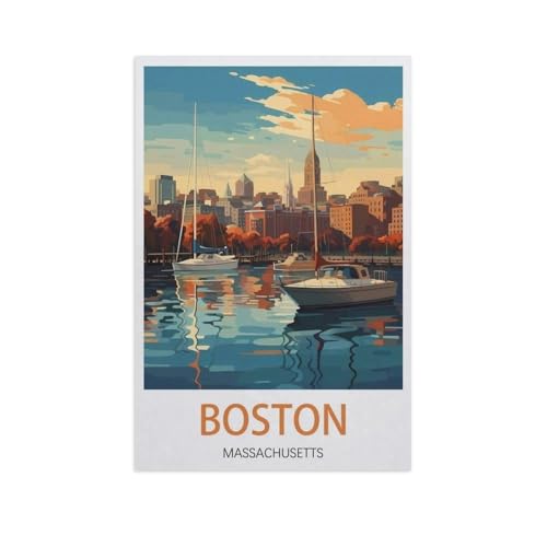 1000 Puzzles Für Erwachsene，Boston, Massachusetts，Freizeit Unterhaltung Kinder Spielzeug Zuhause Dekoration Art（38x26cm）-J4 von YYNFHCBS