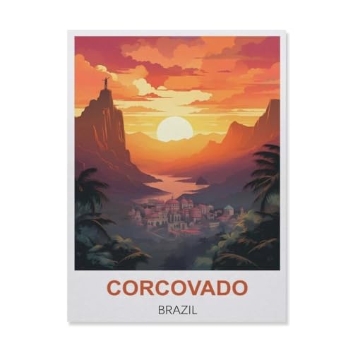 1000 Puzzles Für Erwachsene，Corcovado Brasilien，Freizeit Unterhaltung Kinder Spielzeug Zuhause Dekoration Art Geschenk（38x26cm）-A42 von YYNFHCBS