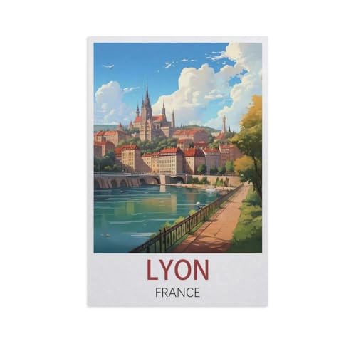 1000 Puzzles Für Erwachsene，Lyon Frankreich，Freizeit Unterhaltung Kinder Spielzeug Zuhause Dekoration Art（50x70cm）-K50 von YYNFHCBS
