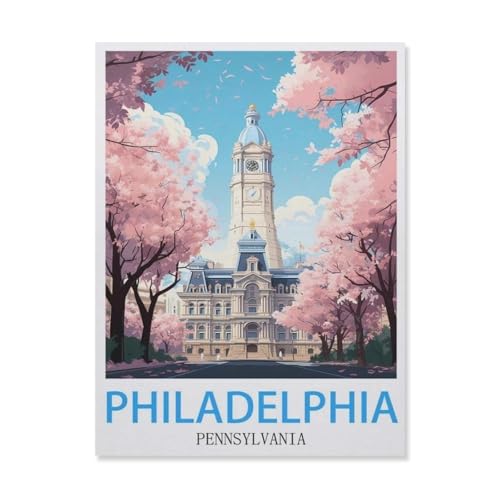 1000 Puzzles Für Erwachsene，Philadelphia Pennsylvania，Freizeit Unterhaltung Kinder Spielzeug Zuhause Dekoration Art（75x50cm）-F36 von YYNFHCBS