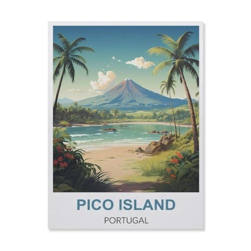 1000 Puzzles Für Erwachsene，Pico Insel Portugal，Freizeit Unterhaltung Kinder Spielzeug Zuhause Dekoration Art Geschenk（38x26cm）-B88 von YYNFHCBS