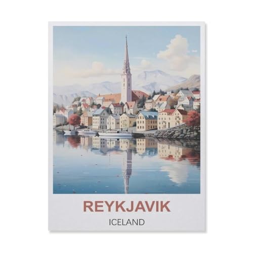 1000 Puzzles Für Erwachsene，Reykjavik Island，Freizeit Unterhaltung Kinder Spielzeug Zuhause Dekoration Art（38x26cm）-C44 von YYNFHCBS
