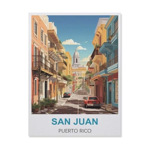 1000 Puzzles Für Erwachsene，San Juan Puerto Rico，Freizeit Unterhaltung Kinder Spielzeug Zuhause Dekoration Art（38x26cm）-A98 von YYNFHCBS