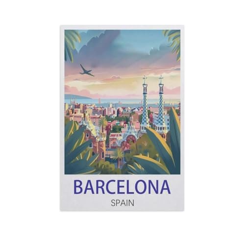 1000 Stück，Barcelona Spanien，Puzzle Für Erwachsene Lernspielzeug Für Kinder Kreative Spiele Unterhaltung Holz Puzzles Home Decor（75x50cm）-J95 von YYNFHCBS