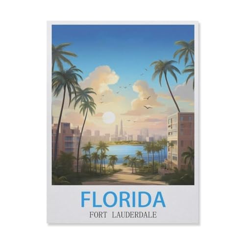 1000 Stück，Florida Fort Lauderdale，Puzzle Für Erwachsene Lernspielzeug Für Kinder Kreative Spiele Unterhaltung Holz Puzzles Home Decor（75x50cm）-E81 von YYNFHCBS