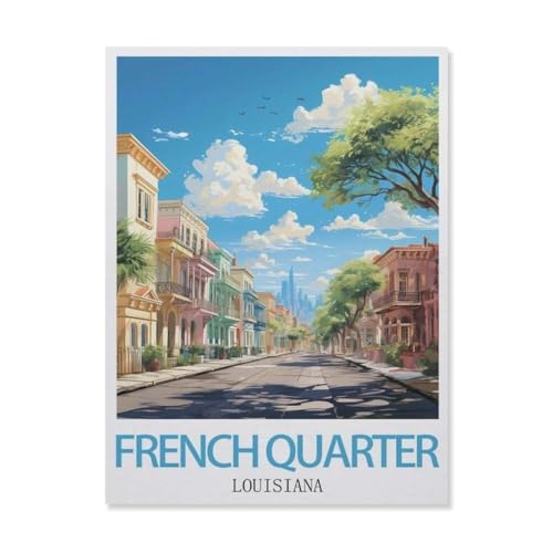 1000 Stück，French Quarter Louisiana，Puzzle Für Erwachsene Lernspielzeug Für Kinder Kreative Spiele Unterhaltung Holz Puzzles Home Decor（75x50cm）-F54 von YYNFHCBS