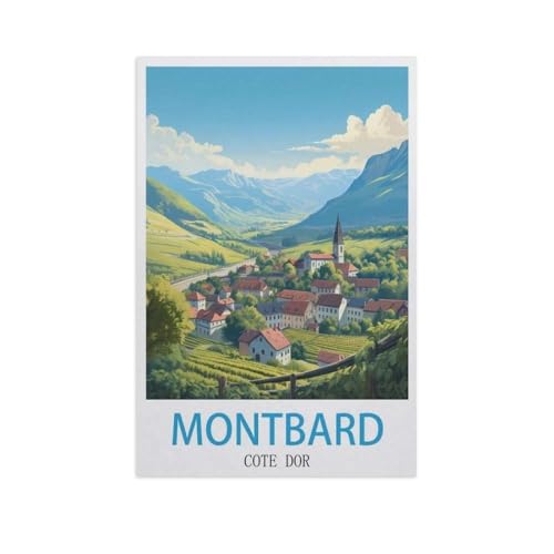 1000 Stück，Montbard Côte-d'Or，Puzzle Für Erwachsene Lernspielzeug Für Kinder Kreative Spiele Unterhaltung Holz Puzzles Home Decor（75x50cm）-M14 von YYNFHCBS