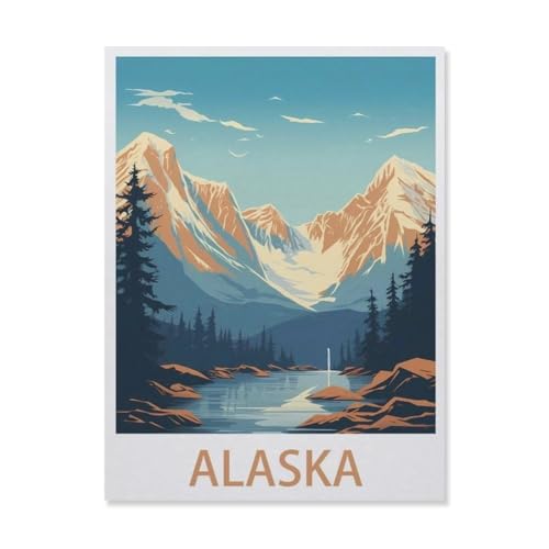 1000 Stück Puzzle，Alaska USA，Erwachsene Kinder Papiers pielzeug Lernspiel（38x26cm）-F23 von YYNFHCBS