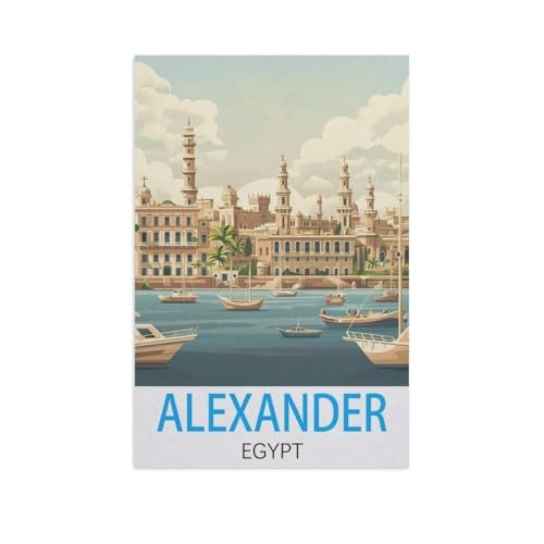 1000 Stück Puzzle，Alexander Ägypten，Erwachsene Holz Puzzles, Kinder Entdecken Sie Kreativität Wandkunst Dekor Spielzeug（75x50cm）-L98 von YYNFHCBS