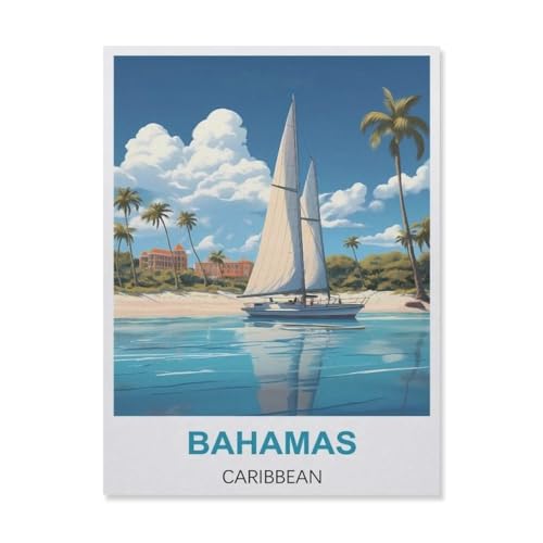 1000 Stück Puzzle，Bahamas Karibik，Erwachsene Holz Puzzles, Kinder Entdecken Sie Kreativität Wandkunst Dekor Spielzeug（75x50cm）-C46 von YYNFHCBS