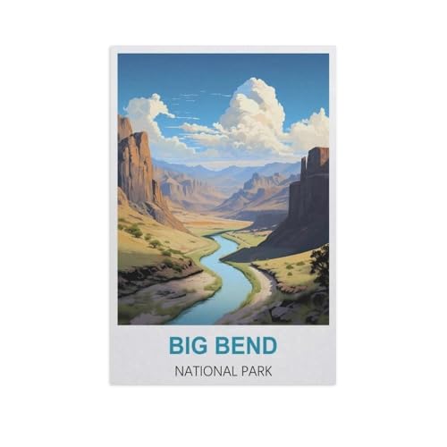 1000 Stück Puzzle，Big Bend Nationalpark，Erwachsene Kinder Holz Spielzeug Lernspiel（75x50cm）-H47 von YYNFHCBS