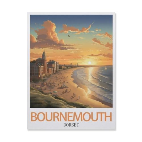 1000 Stück Puzzle，Bournemouth Dorset，Erwachsene Holz Puzzles, Kinder Entdecken Sie Kreativität Wandkunst Dekor Spielzeug（75x50cm）-G11 von YYNFHCBS