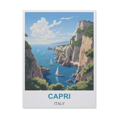 1000 Stück Puzzle，Capri Italien，Erwachsene Holz Puzzles, Kinder Entdecken Sie Kreativität Wandkunst Dekor Spielzeug（75x50cm）-D19 von YYNFHCBS