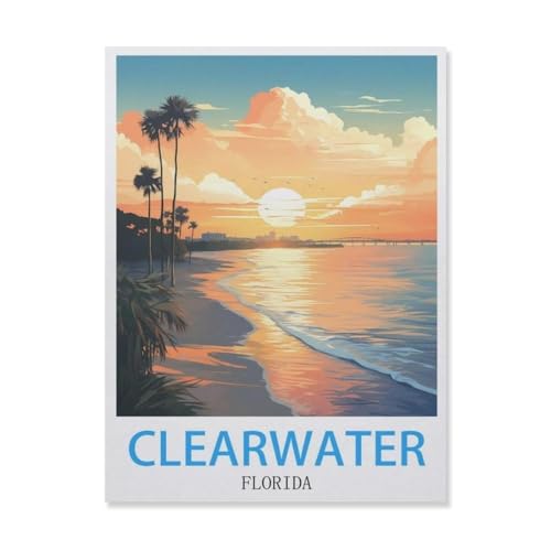1000 Stück Puzzle，Clearwater Florida，Erwachsene Kinder Holzs pielzeug Lernspiel（75x50cm）-E50 von YYNFHCBS