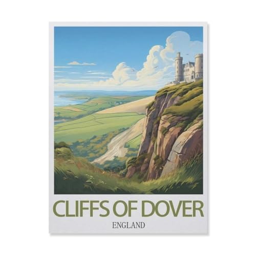 1000 Stück Puzzle，Cliffs of Dover England，Erwachsene Kinder Holz Spielzeug Lernspiel（75x50cm）-G74 von YYNFHCBS