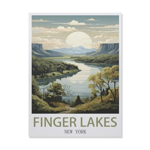 1000 Stück Puzzle，Finger Lakes New York，Erwachsene Kinder Holz Spielzeug Lernspiel（75x50cm）-F98 von YYNFHCBS