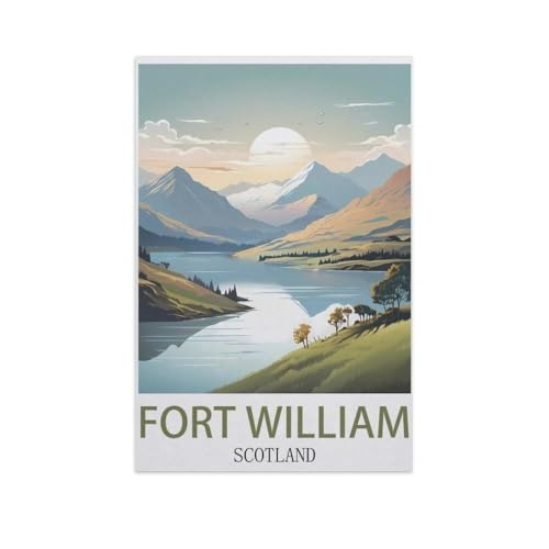 1000 Stück Puzzle，Fort William, Schottland，Erwachsene Kinder Holzs pielzeug Lernspiel（75x50cm）-I91 von YYNFHCBS