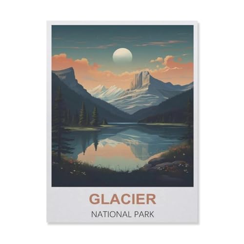 1000 Stück Puzzle，Glacier Nationalpark，Erwachsene Kinder Papiers pielzeug Lernspiel（38x26cm）-B58 von YYNFHCBS