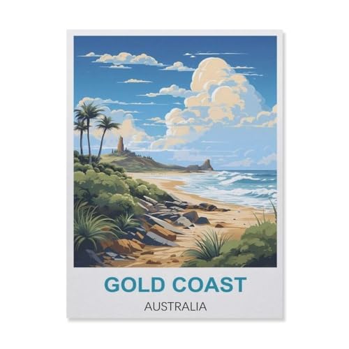 1000 Stück Puzzle，Gold Coast Australien，Erwachsene Holz Puzzles, Kinder Entdecken Sie Kreativität Wandkunst Dekor Spielzeug（75x50cm）-A100 von YYNFHCBS