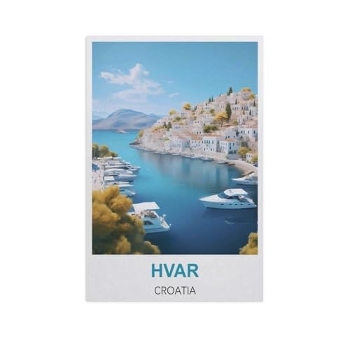 1000 Stück Puzzle，Hvar, Kroatien，Erwachsene Holz Puzzles, Kinder Entdecken Sie Kreativität Wandkunst Dekor Spielzeug（75x50cm）-H60 von YYNFHCBS