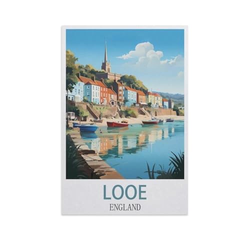 1000 Stück Puzzle，Looe, England，Erwachsene Holz Puzzles, Kinder Entdecken Sie Kreativität Wandkunst Dekor Spielzeug（75x50cm）-I33 von YYNFHCBS