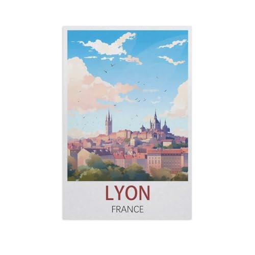 1000 Stück Puzzle，Lyon Frankreich，Erwachsene Kinder Papier Spielzeug Lernspiel（50x70cm）-L12 von YYNFHCBS