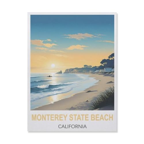 1000 Stück Puzzle，Monterey State Beach Kalifornien，Erwachsene Kinder Papier Spielzeug Lernspiel（38x26cm）-D6 von YYNFHCBS