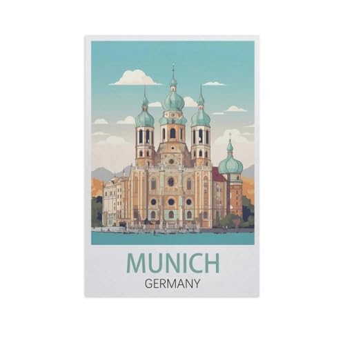 1000 Stück Puzzle，München Deutschland，Erwachsene Holz Puzzles, Kinder Entdecken Sie Kreativität Wandkunst Dekor Spielzeug（75x50cm）-L25 von YYNFHCBS