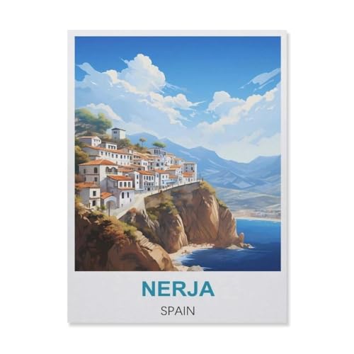 1000 Stück Puzzle，Nerja Spanien，Erwachsene Kinder Holz Spielzeug Lernspiel（75x50cm）-D79 von YYNFHCBS