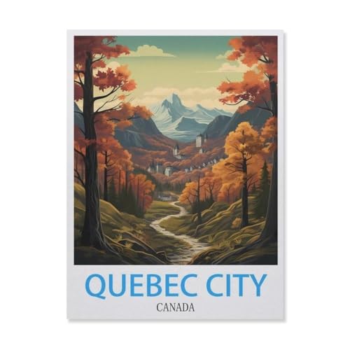 1000 Stück Puzzle，Quebec City Kanada，Erwachsene Holz Puzzles, Kinder Entdecken Sie Kreativität Wandkunst Dekor Spielzeug（75x50cm）-F38 von YYNFHCBS