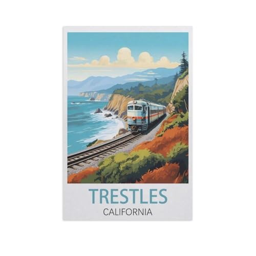 1000 Stück Puzzle，Trestles Kalifornien，Erwachsene Kinder Papiers pielzeug Lernspiel（38x26cm）-K37 von YYNFHCBS