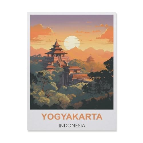 1000 Stück Puzzle，Yogyakarta Indonesien，Erwachsene Holz Puzzles, Kinder Entdecken Sie Kreativität Wandkunst Dekor Spielzeug（75x50cm）-A27 von YYNFHCBS