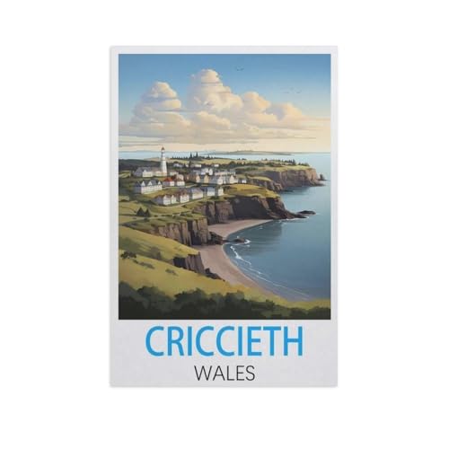 1000 Stück Puzzle Für Erwachsene Puzzle Papier Puzzle，Criccieth Wales，Puzzles DIY Pädagogisches Puzzlespiel Kinder Familienspiele（38x26cm）-M73 von YYNFHCBS
