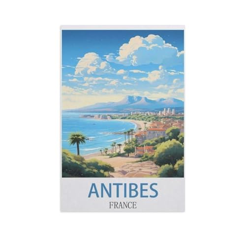 1000-Stück Puzzle Für Erwachsene Und Kinder-Holz Puzzle，Antibes, Frankreich，Familie Interaktive Spiele Große Ferien Freizeit（75x50cm）-J9 von YYNFHCBS
