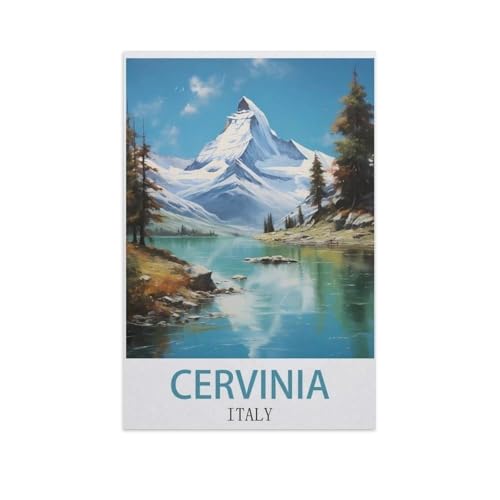 1000-Stück Puzzle Für Erwachsene Und Kinder-Holz Puzzle，Cervinia, Italien，Familie Interaktive Spiele Große Ferien Freizeit（75x50cm）-I36 von YYNFHCBS