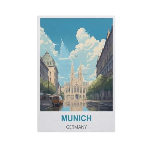 1000-Stück Puzzle Für Erwachsene Und Kinder-Holz Puzzle，München, Deutschland，Familie Interaktive Spiele Große Ferien Freizeit（75x50cm）-H63 von YYNFHCBS