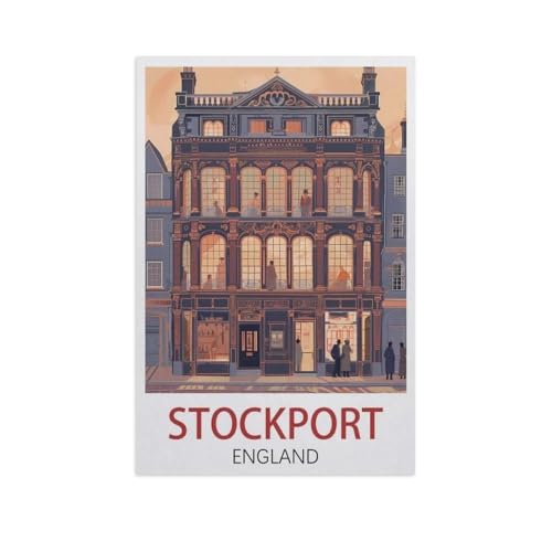 1000-Stück Puzzle Für Erwachsene Und Kinder-Holz Puzzle，Stockport England，Familie Interaktive Spiele Große Ferien Freizeit（75x50cm）-J82 von YYNFHCBS