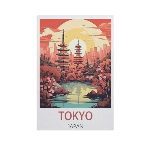 1000-Stück Puzzle Für Erwachsene Und Kinder-Holz Puzzle，Tokio Japan，Familie Interaktive Spiele Große Ferien Freizeit（75x50cm）-K55 von YYNFHCBS
