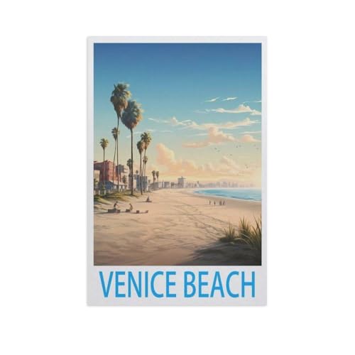 1000-Stück Puzzle Für Erwachsene Und Kinder-Holz Puzzle，Venice Beach (Venice Beach, Kalifornien)，Familie Interaktive Spiele Große Ferien Freizeit（75x50cm）-M1 von YYNFHCBS
