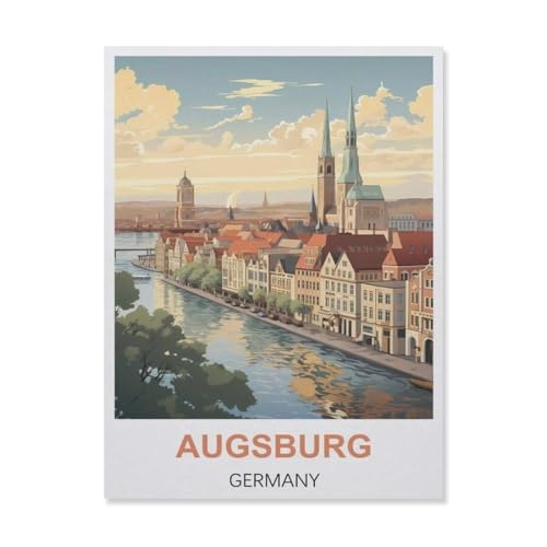 1000-Stück Puzzle Für Erwachsene Und Kinder-Papier Puzzle，Augsburg Deutschland，Familie Interaktive Spiele Große Ferien Freizeit（38x26cm）-C49 von YYNFHCBS